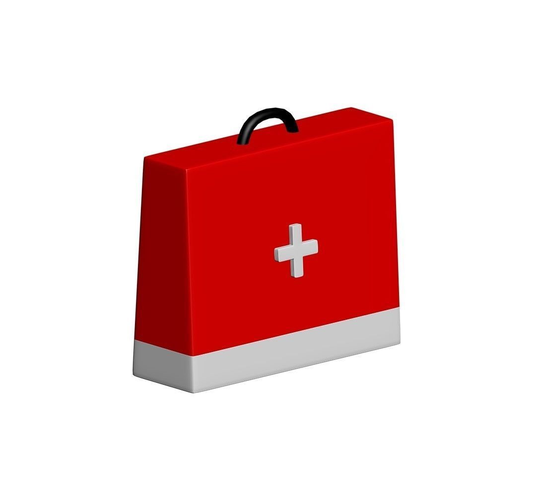 Toony First Aid Kit Bag 3D model_1