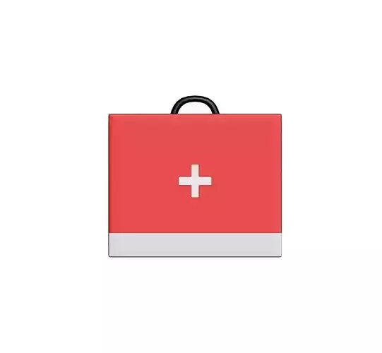 Toony First Aid Kit Bag 3D model Toony First Aid Kit Bag 3D model