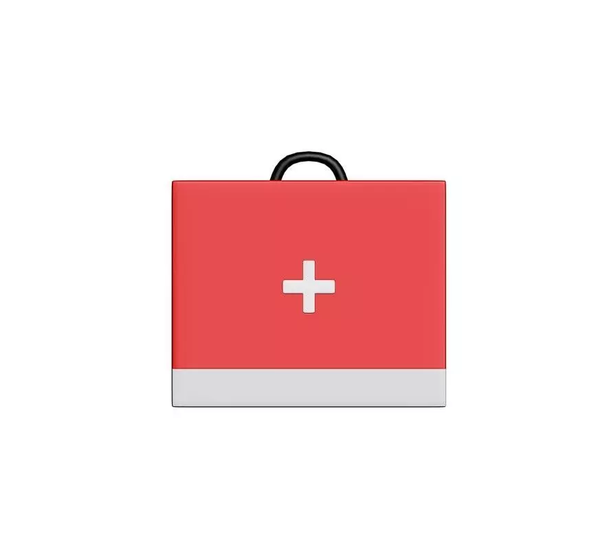Toony First Aid Kit Bag 3D model_0