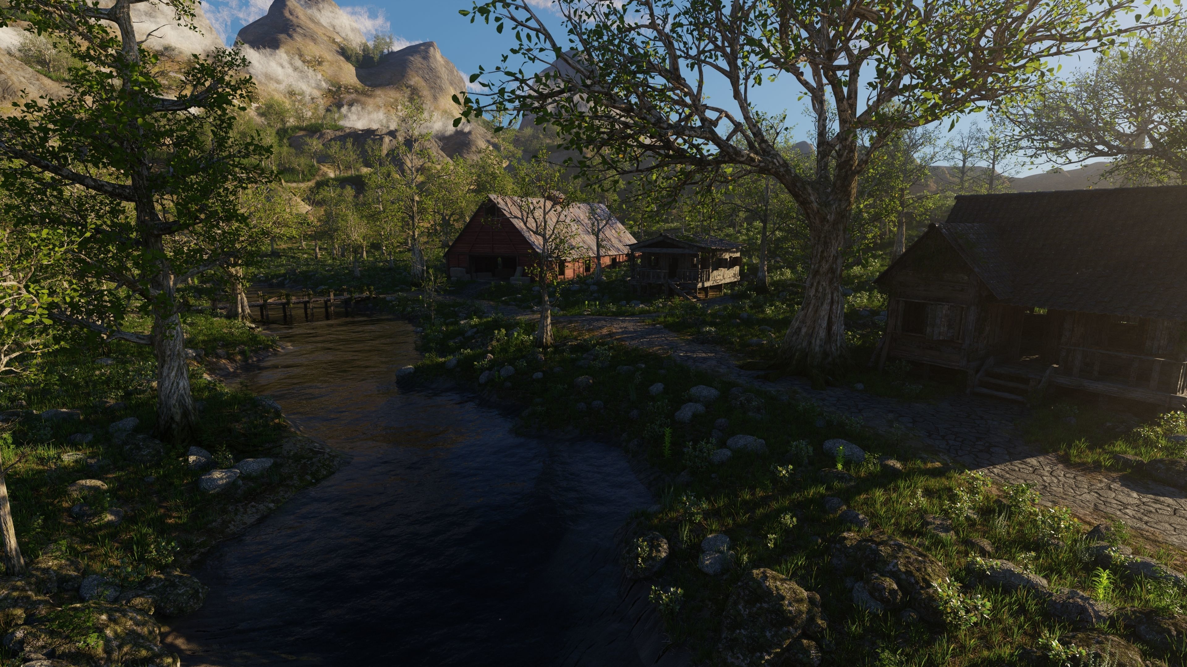Medieval Pathway Scene 3D model_8