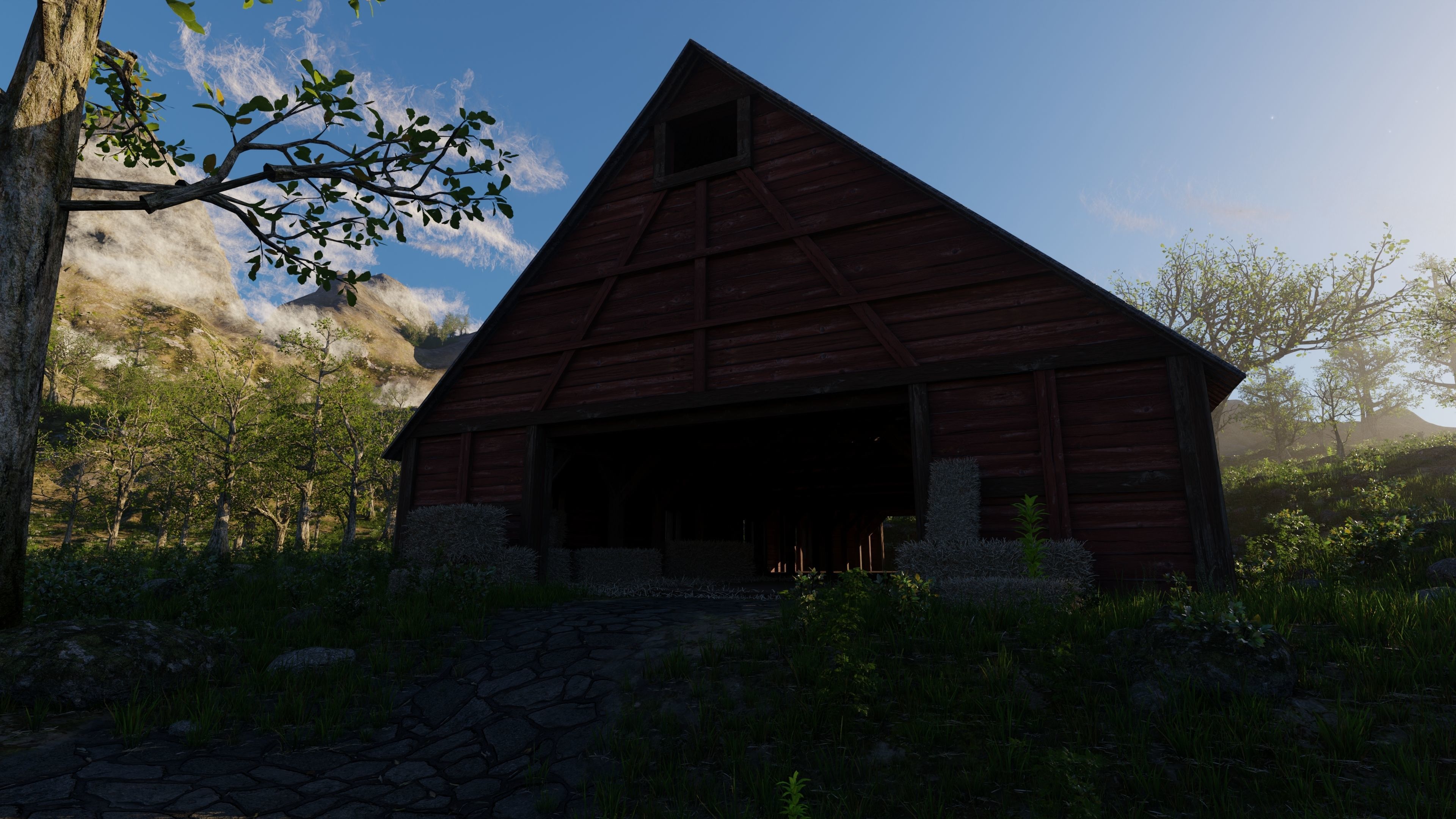 Medieval Pathway Scene 3D model_7