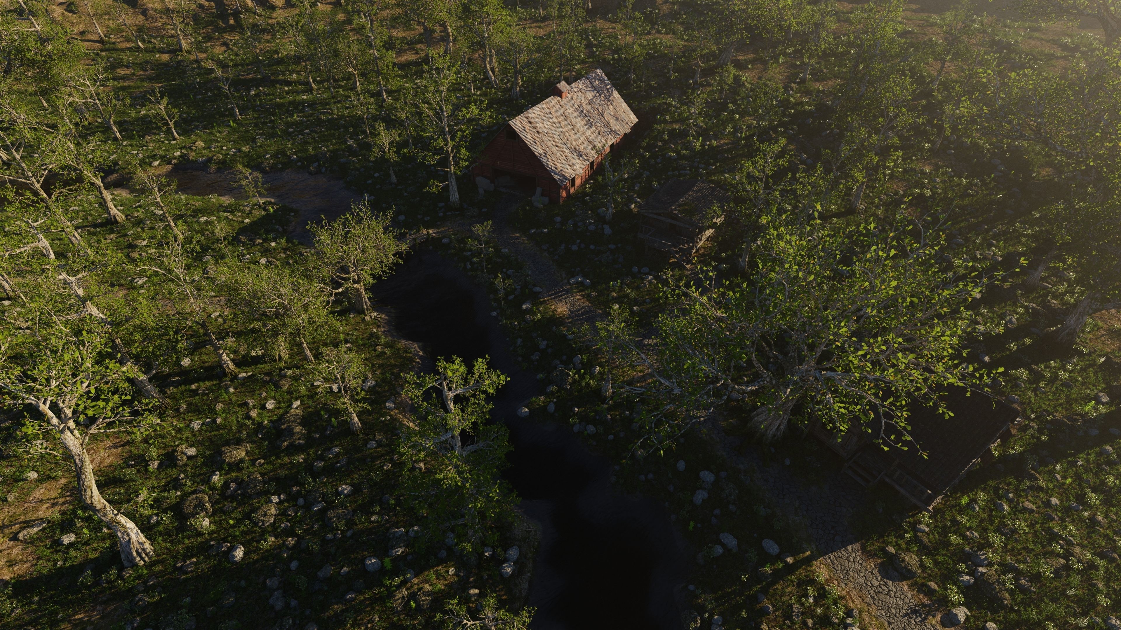 Medieval Pathway Scene 3D model_13