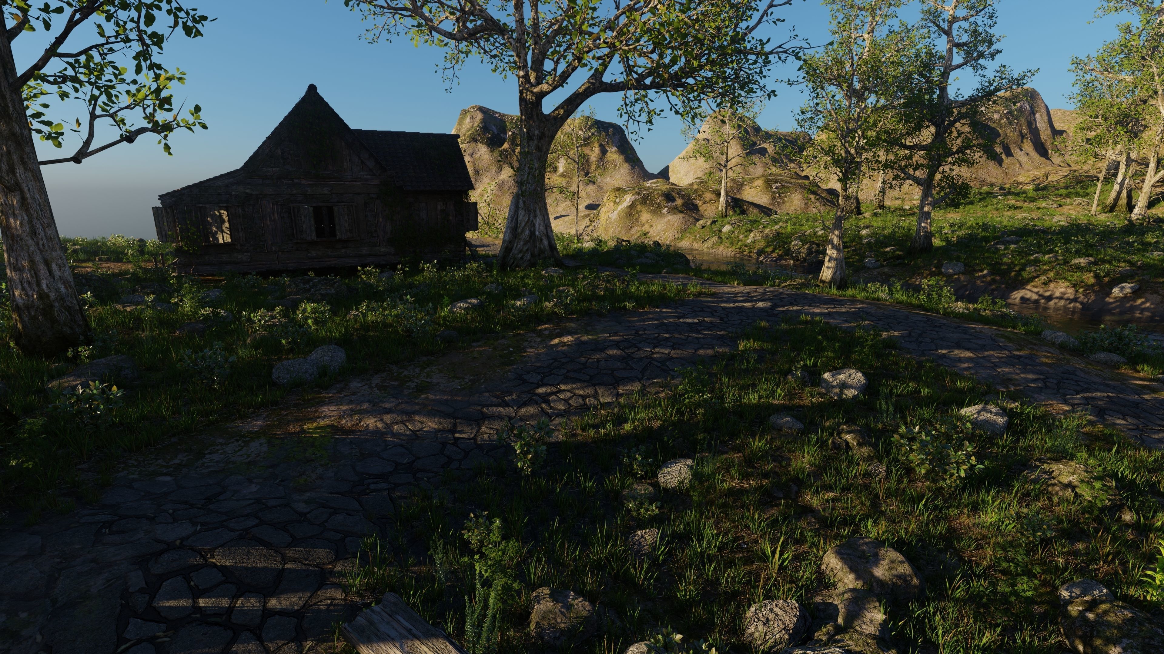 Medieval Pathway Scene 3D model_12