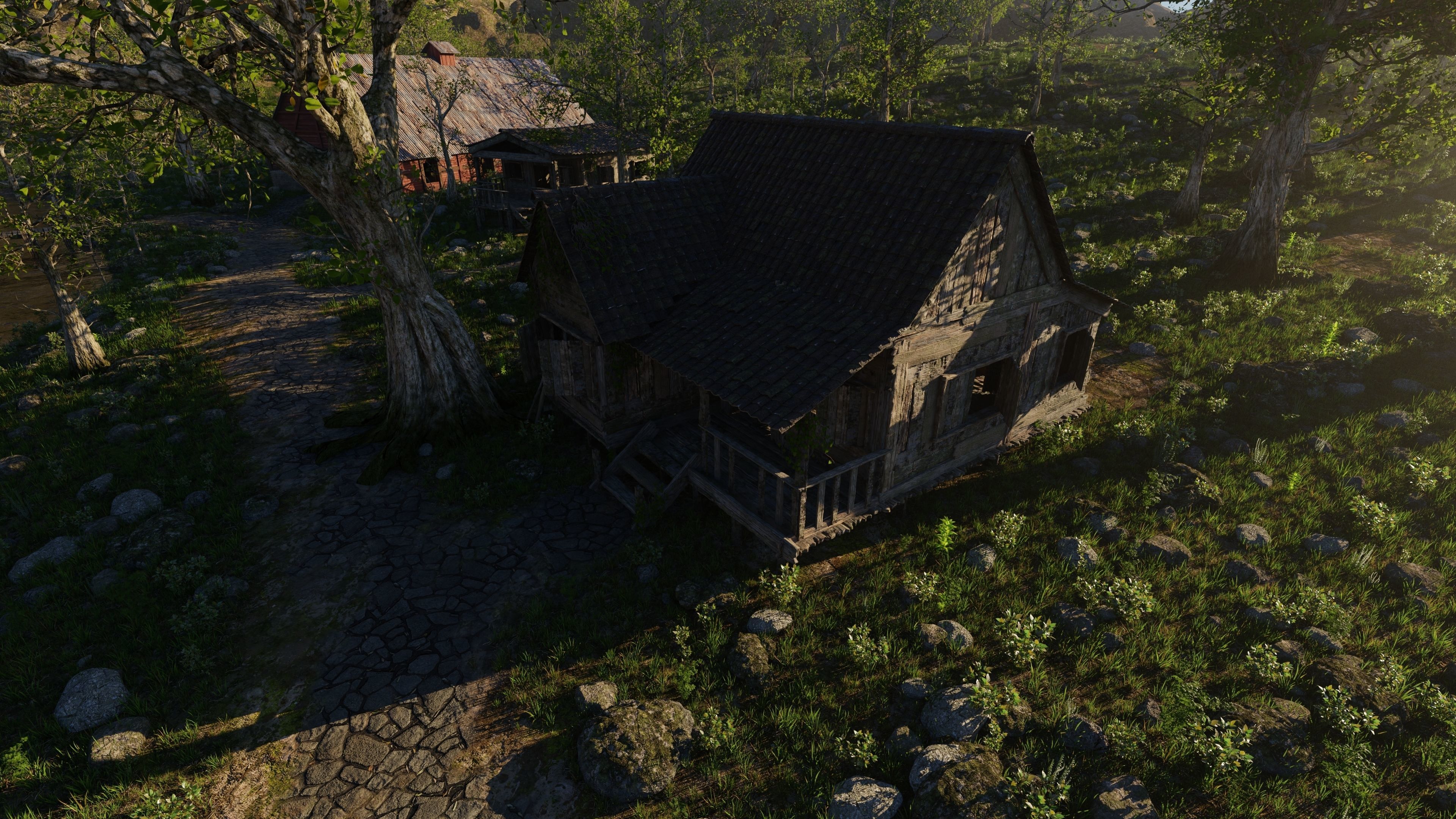 Medieval Pathway Scene 3D model_6