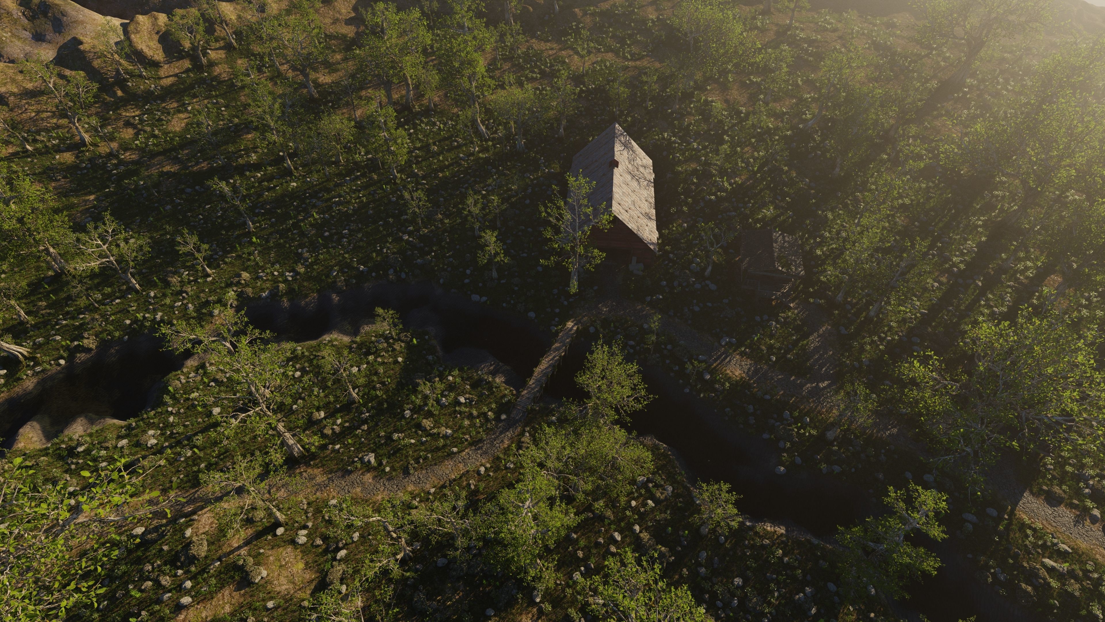 Medieval Pathway Scene 3D model_14