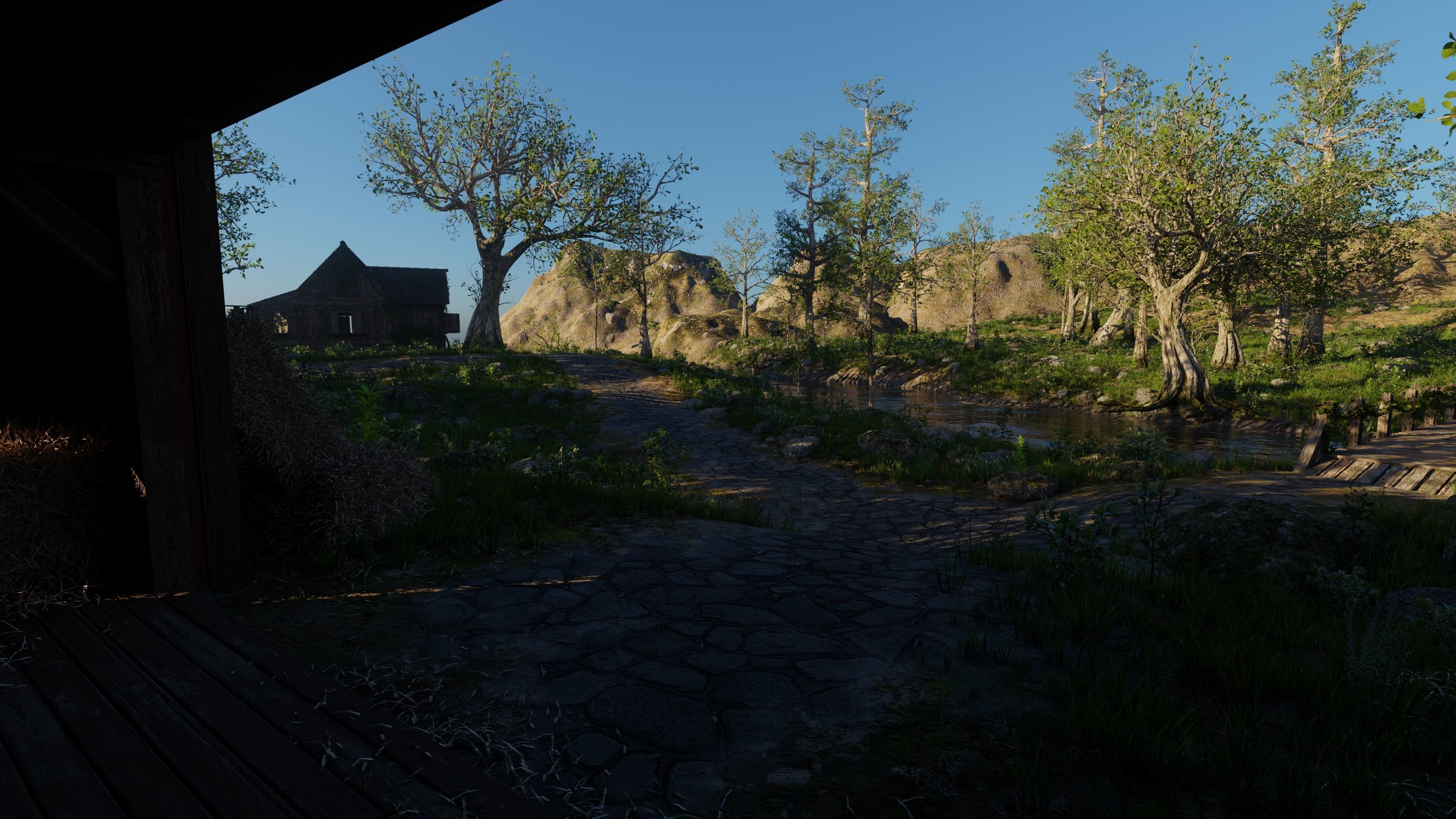 Medieval Pathway Scene 3D model_10
