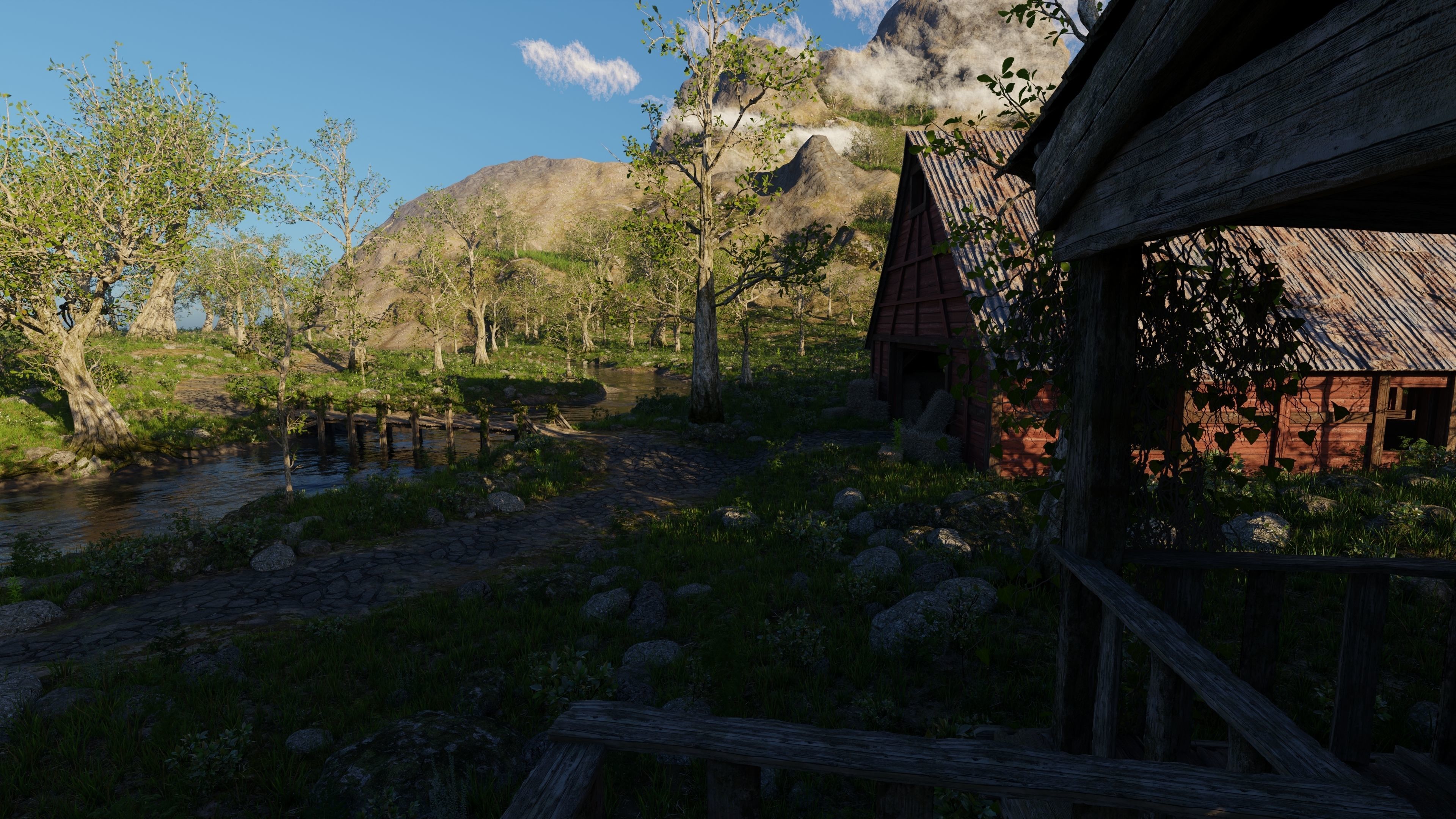 Medieval Pathway Scene 3D model_11