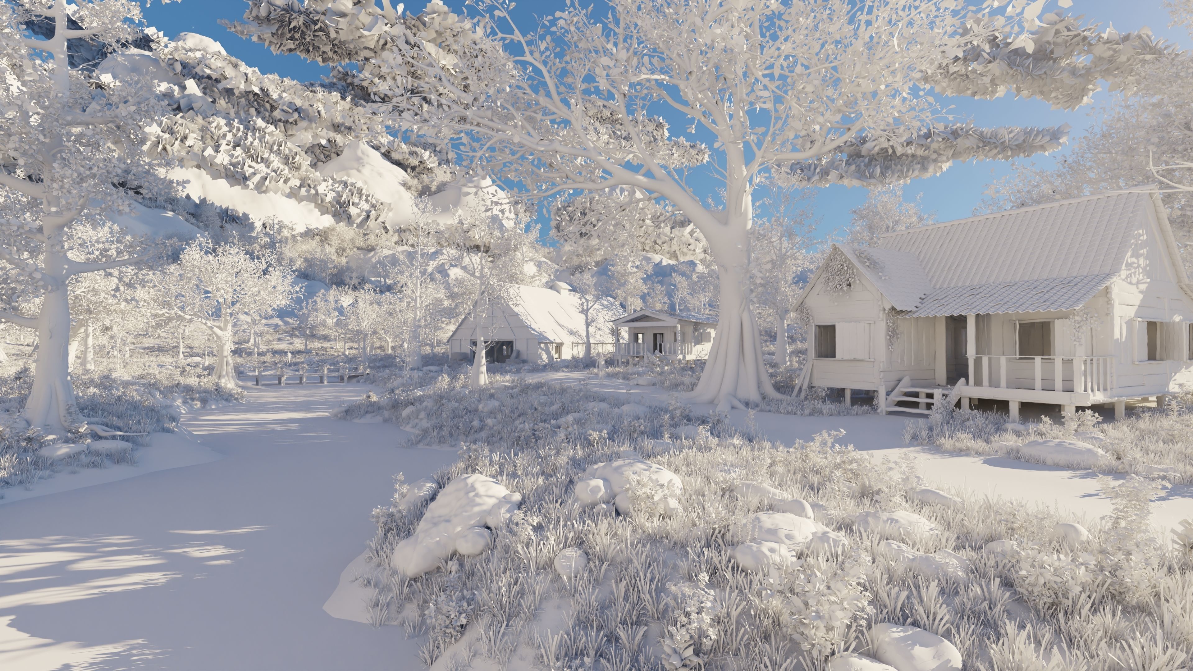 Medieval Pathway Scene 3D model_16