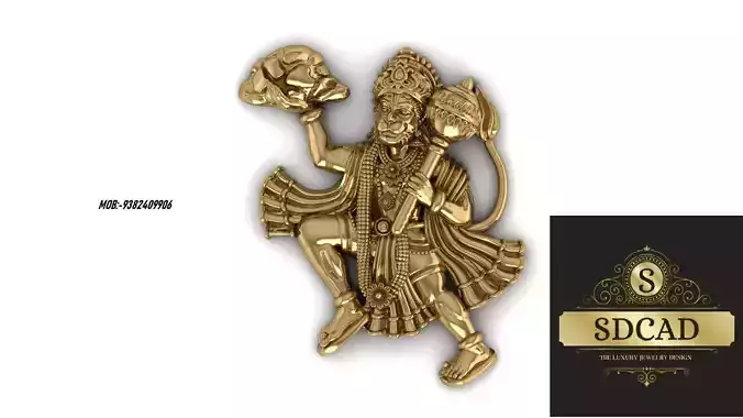 HUNUMAN lord ganesha in gold