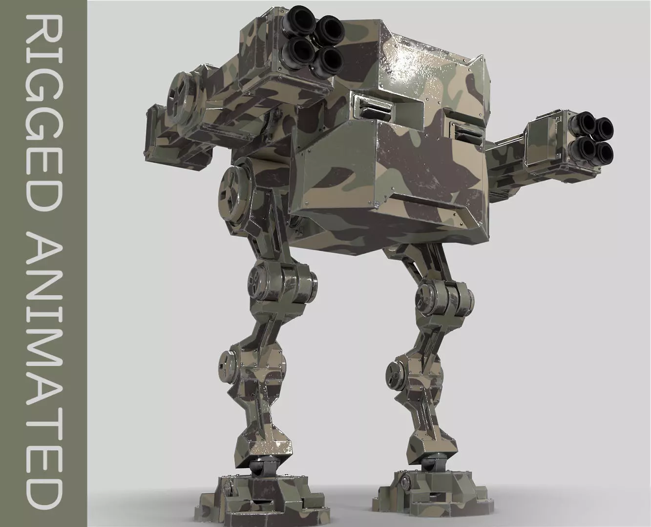 Mech 07 - Patriot Low-poly 3D model