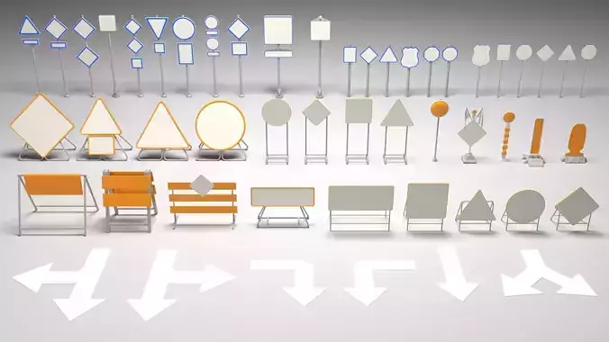 Road Signs - 51 pieces