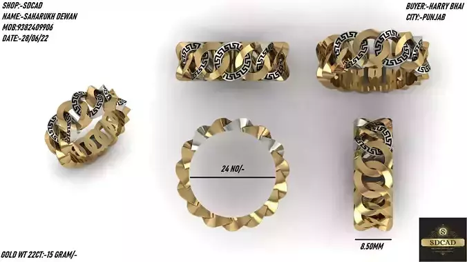 cuban ring varsacha Low-poly 3D model