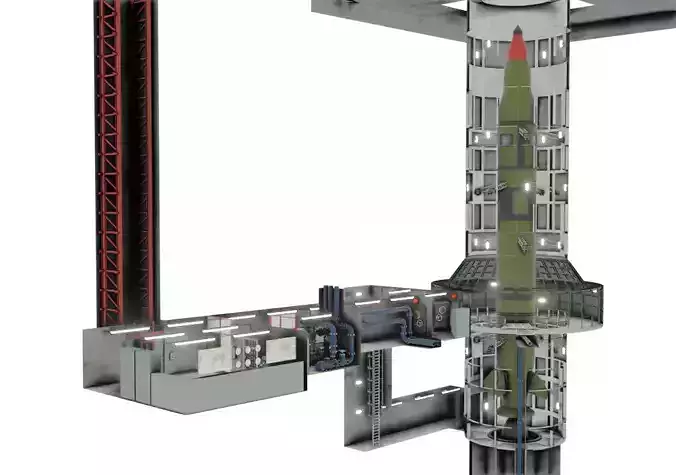 underground missile 3D model