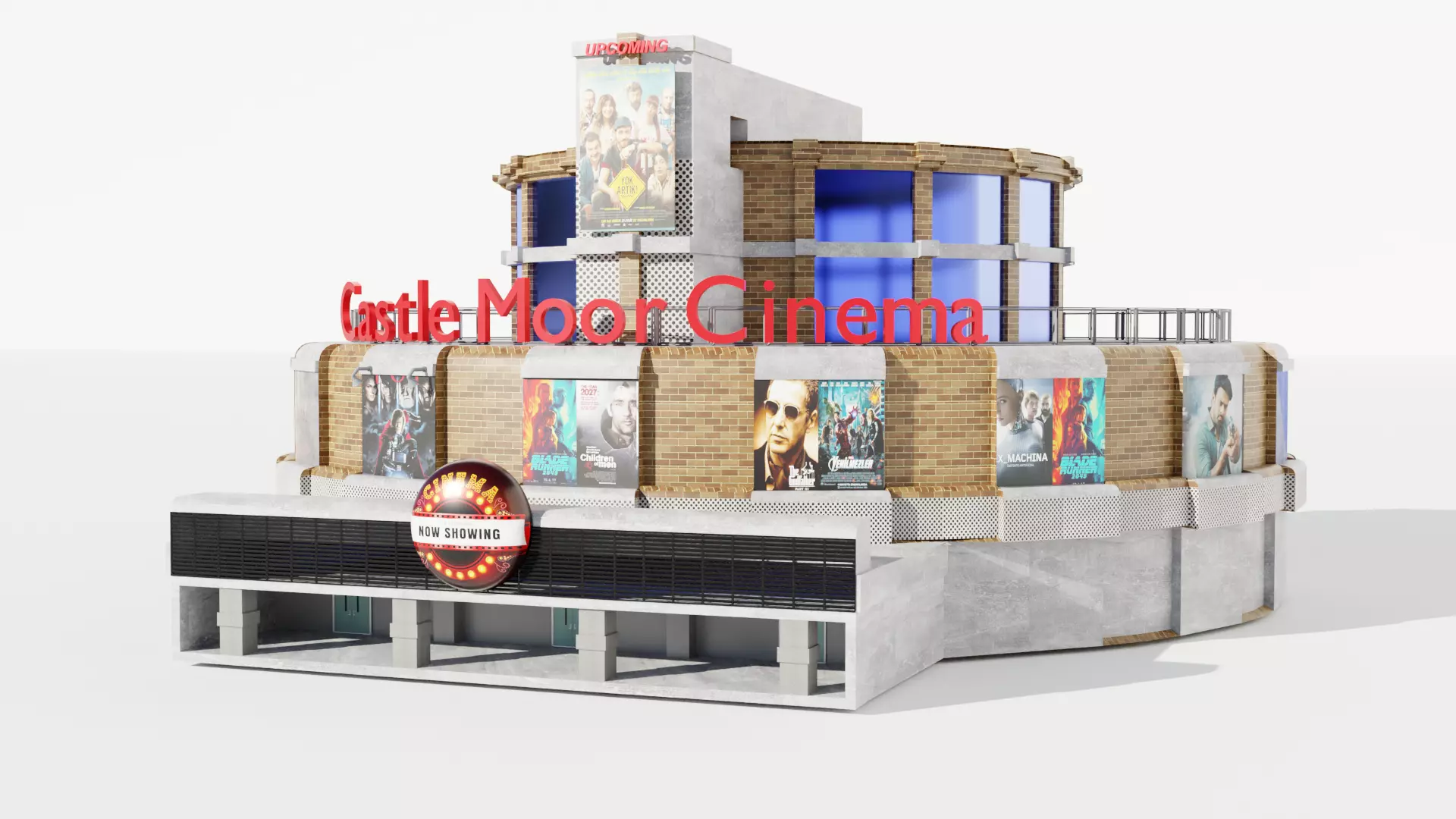 Castle Moor Cinema Free Model with Textures Free 3D model_0