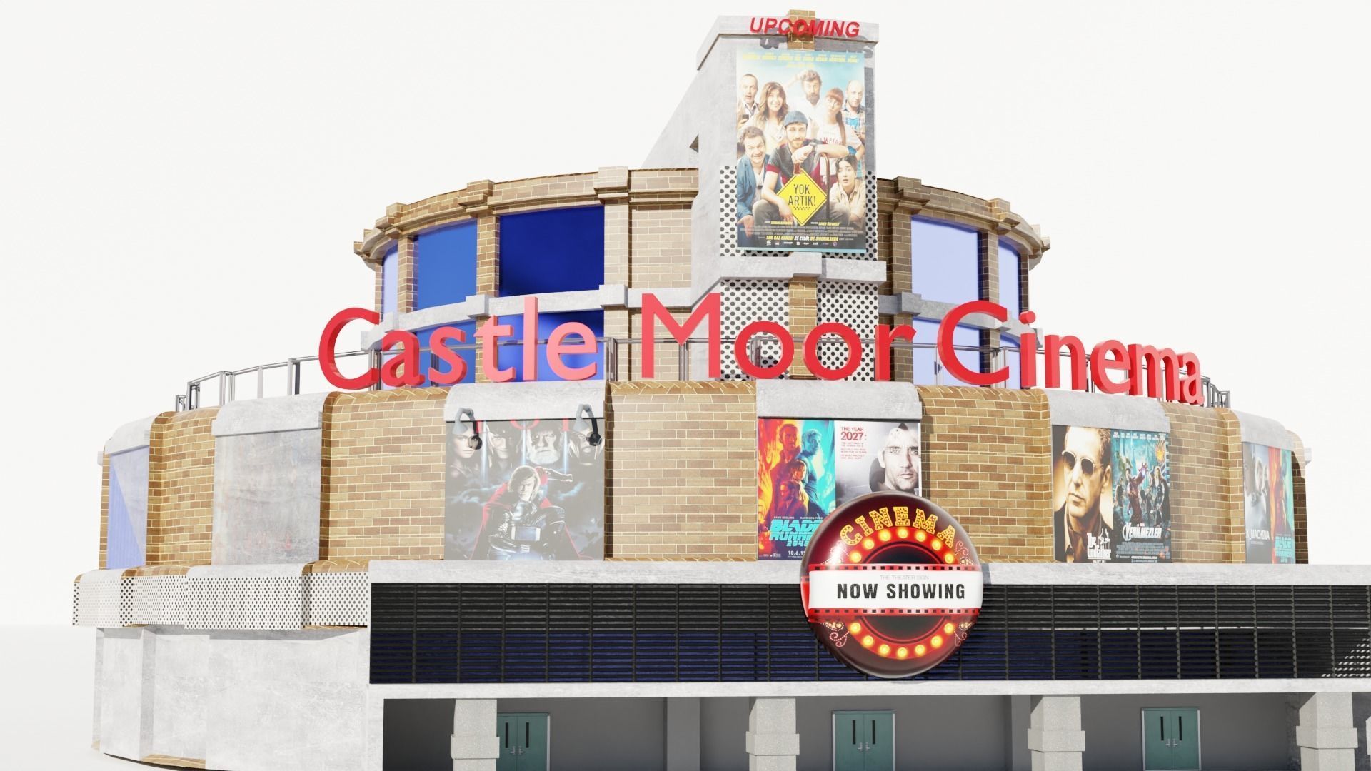 Castle Moor Cinema Free Model with Textures Free 3D model_2