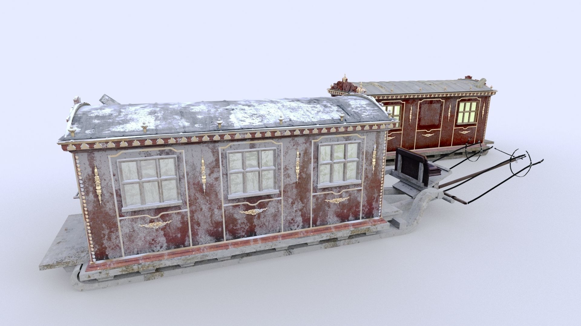 Saled Catherine II Low-poly 3D model_4