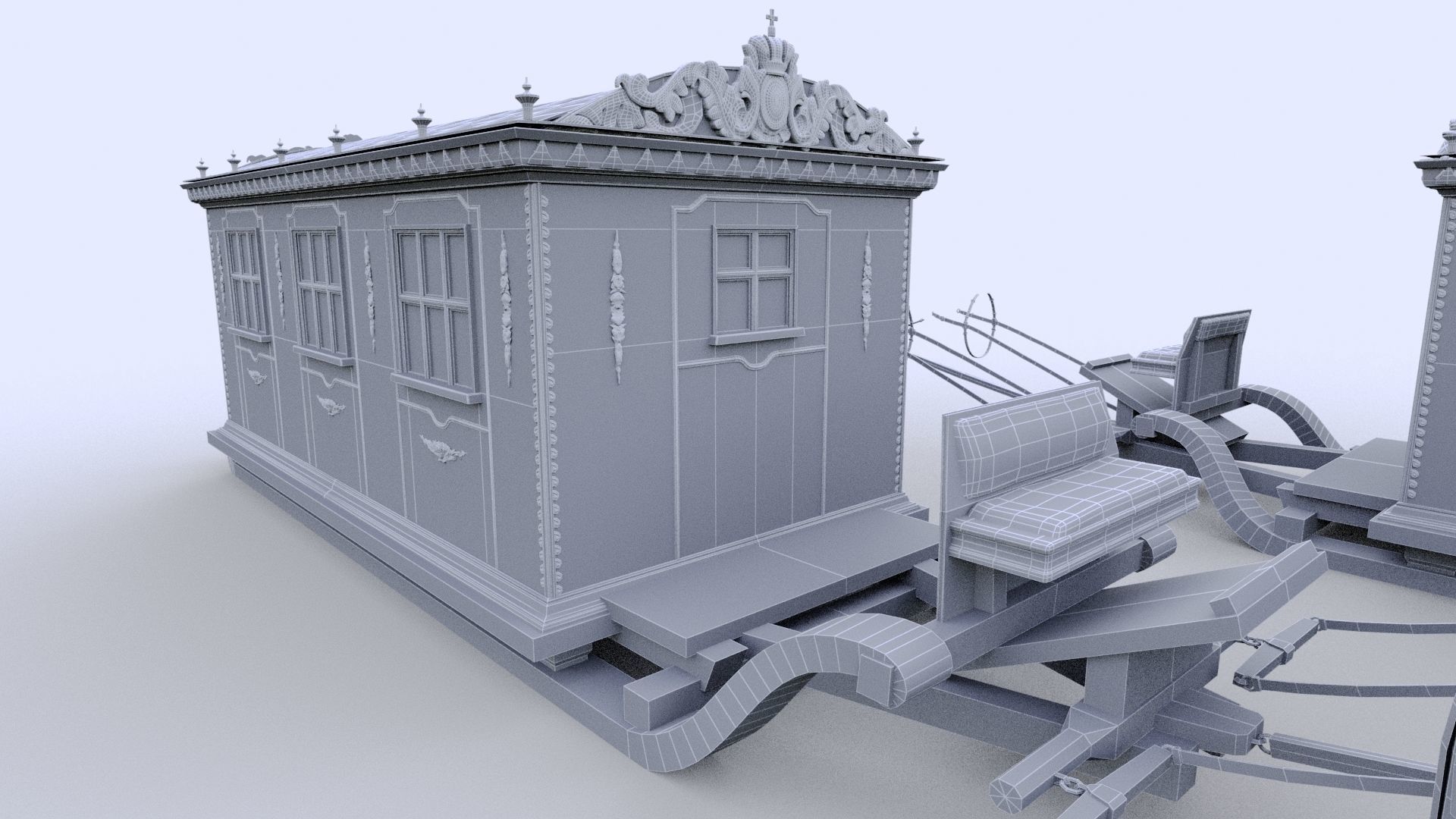 Saled Catherine II Low-poly 3D model_7