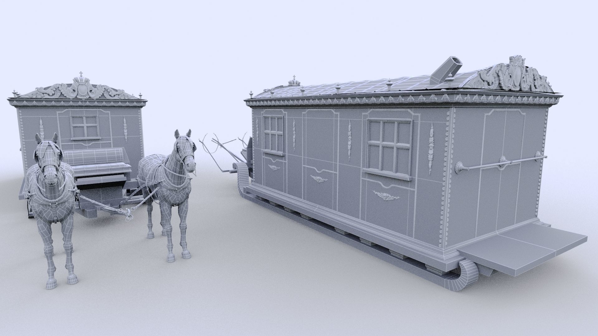 Saled Catherine II Low-poly 3D model_8