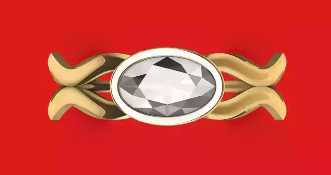 weave basket oval diamond ring stl verified