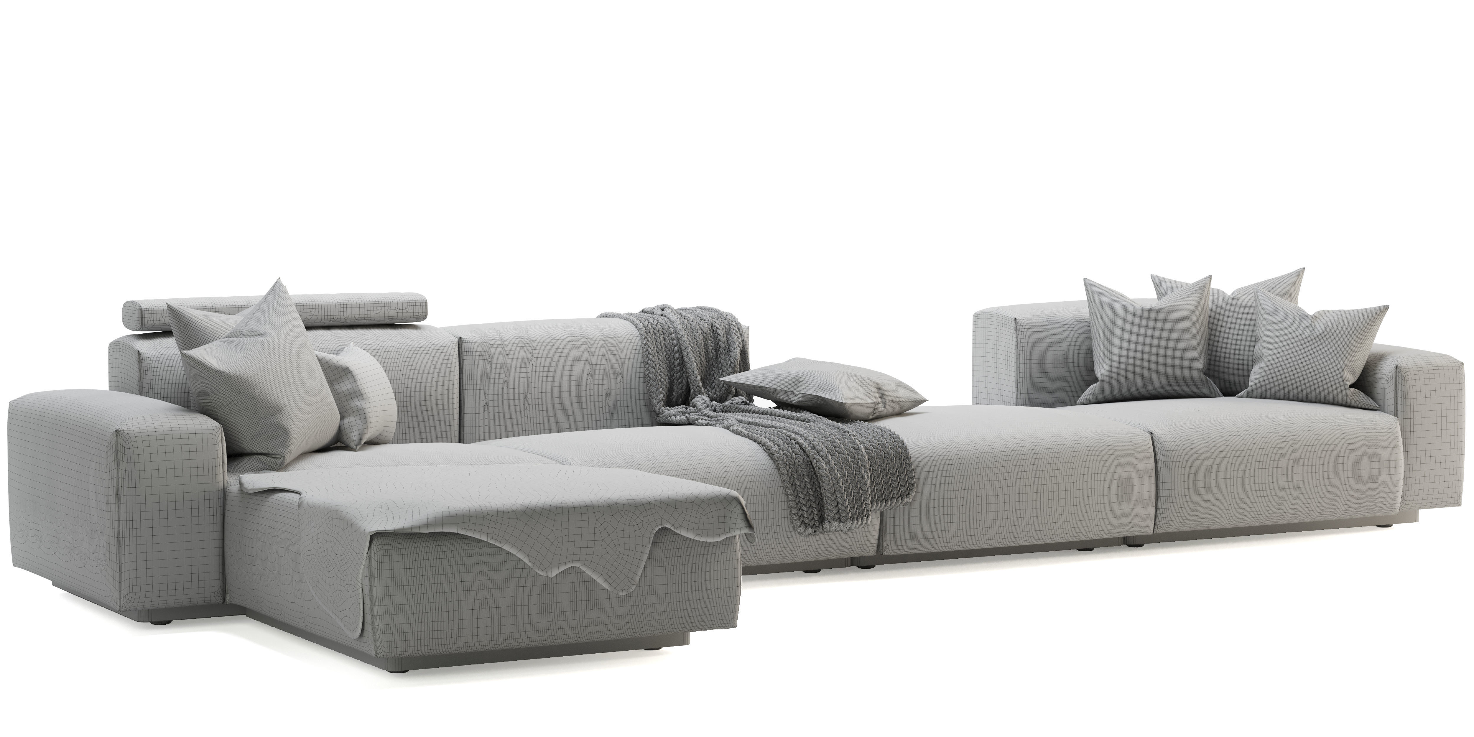 Vitra Soft Modular Sofa 3D model_13