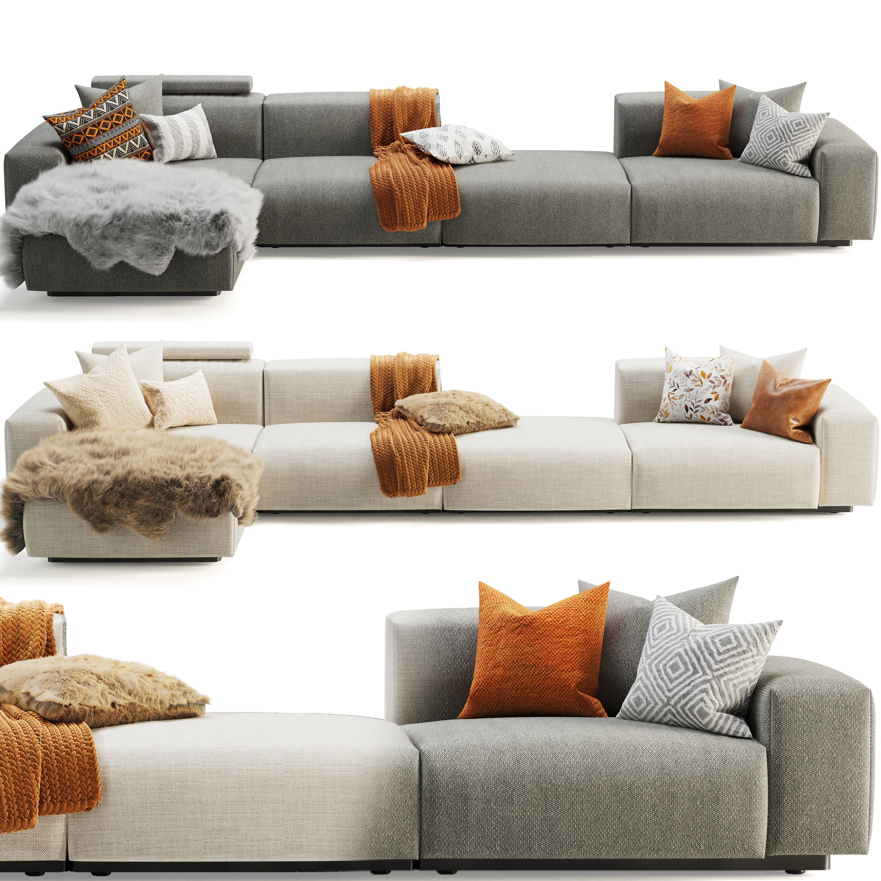 Vitra Soft Modular Sofa 3D model_2