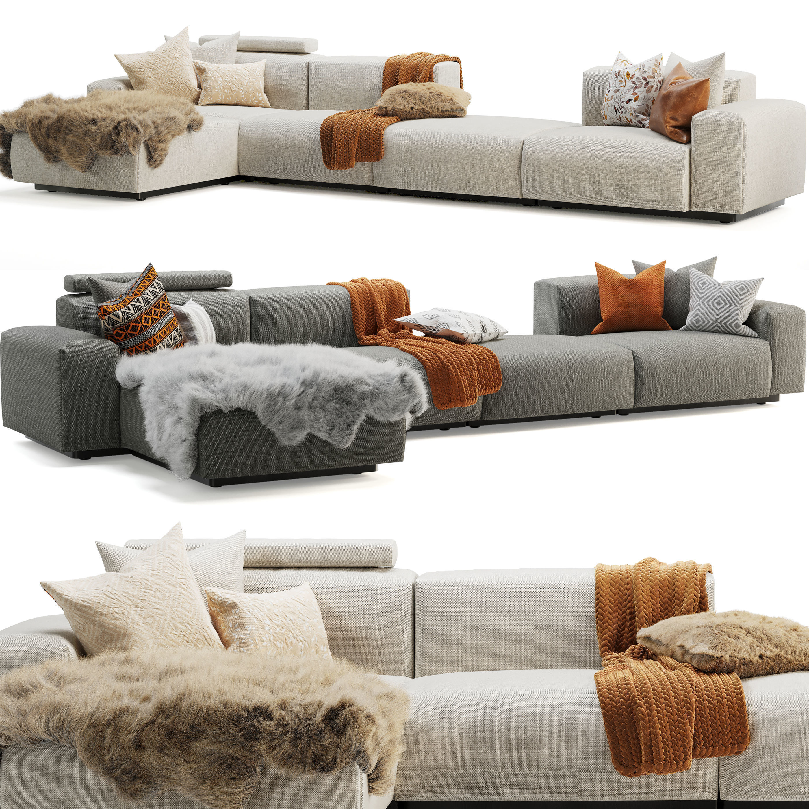 Vitra Soft Modular Sofa 3D model_1