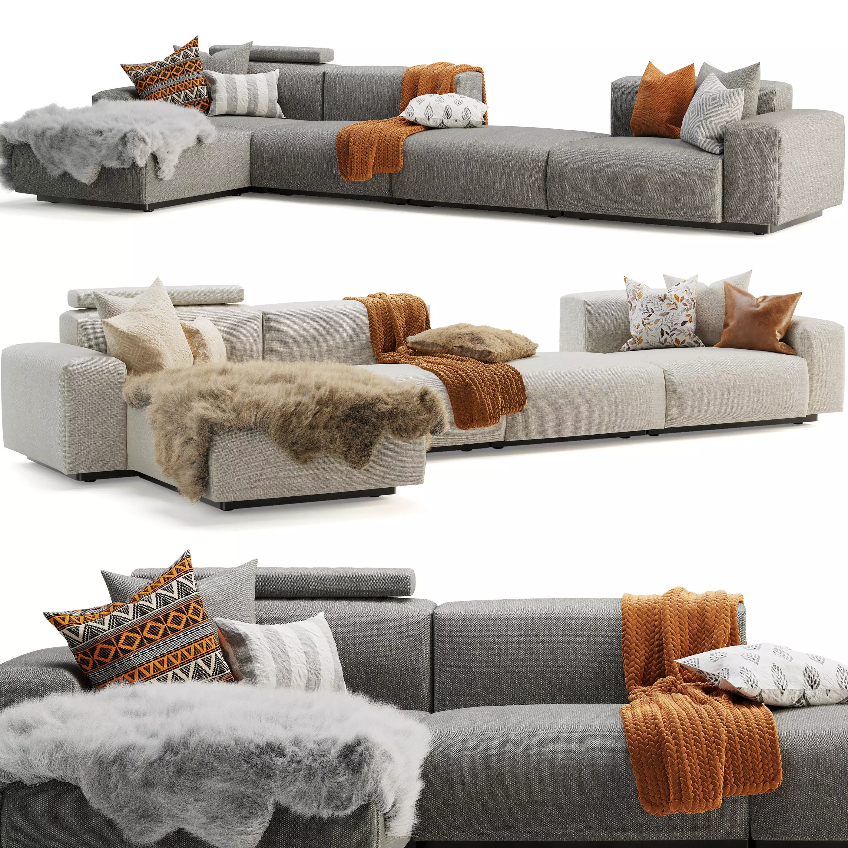 Vitra Soft Modular Sofa 3D model_0