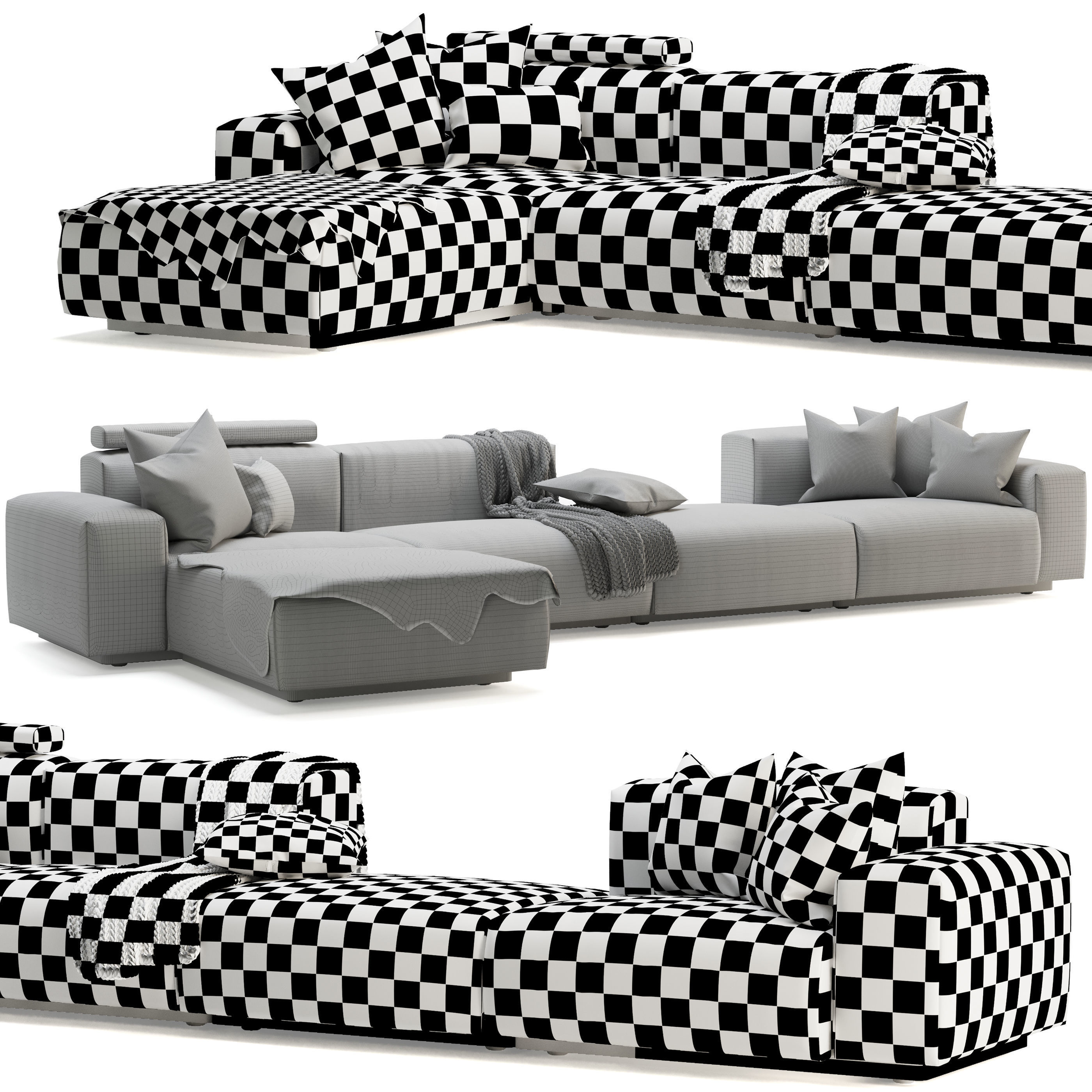 Vitra Soft Modular Sofa 3D model_4