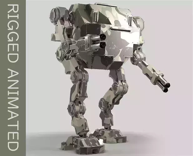 Mech 09 - Faton Low-poly 3D model