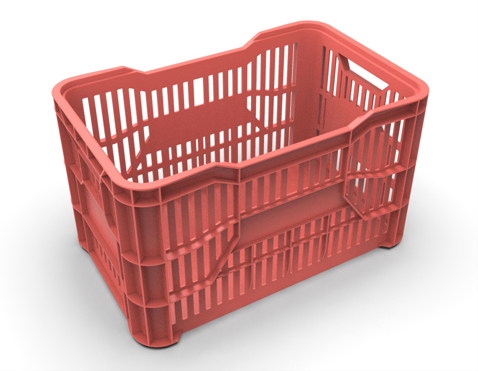 Plastic Crate 3D model_3