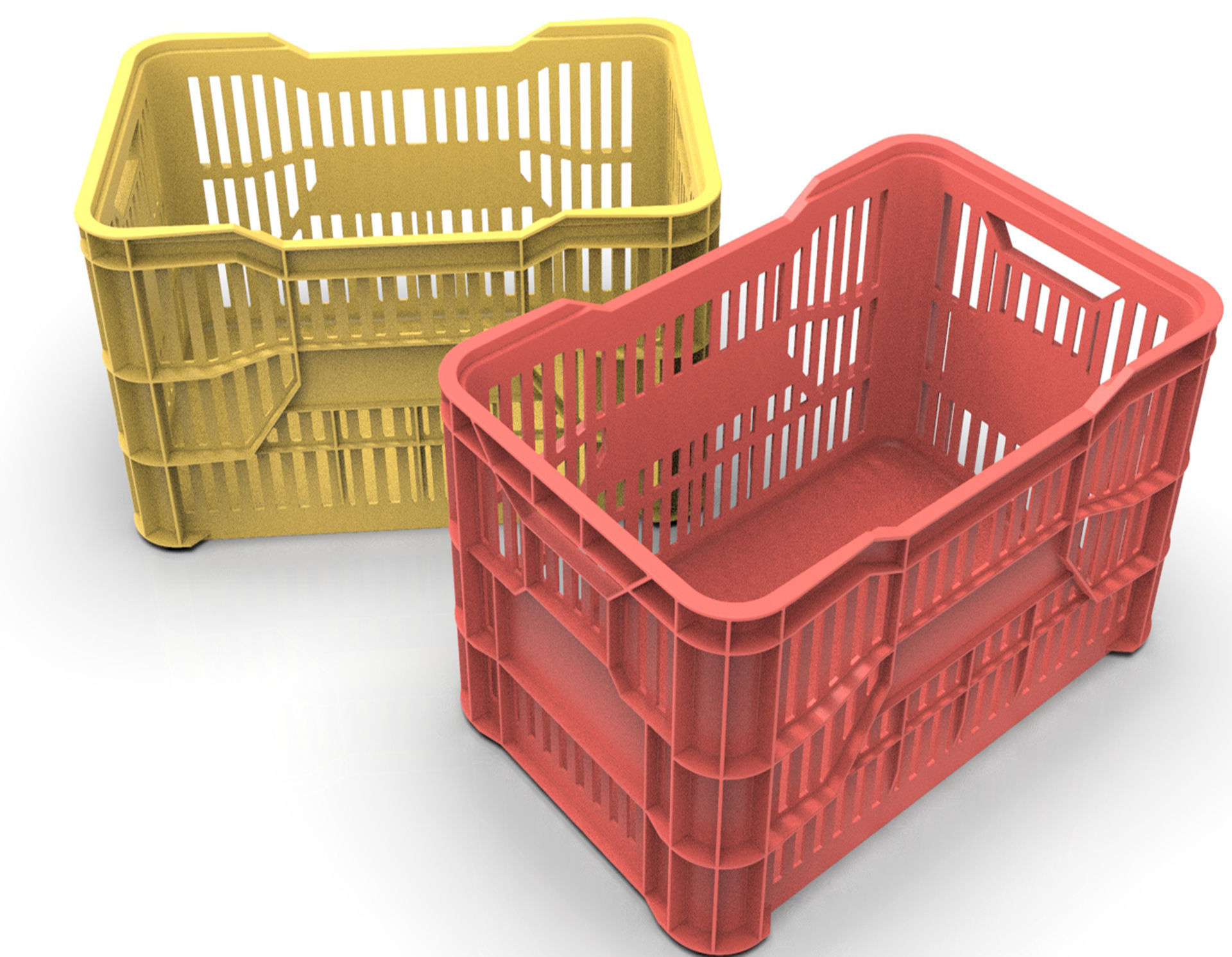 Plastic Crate 3D model_1