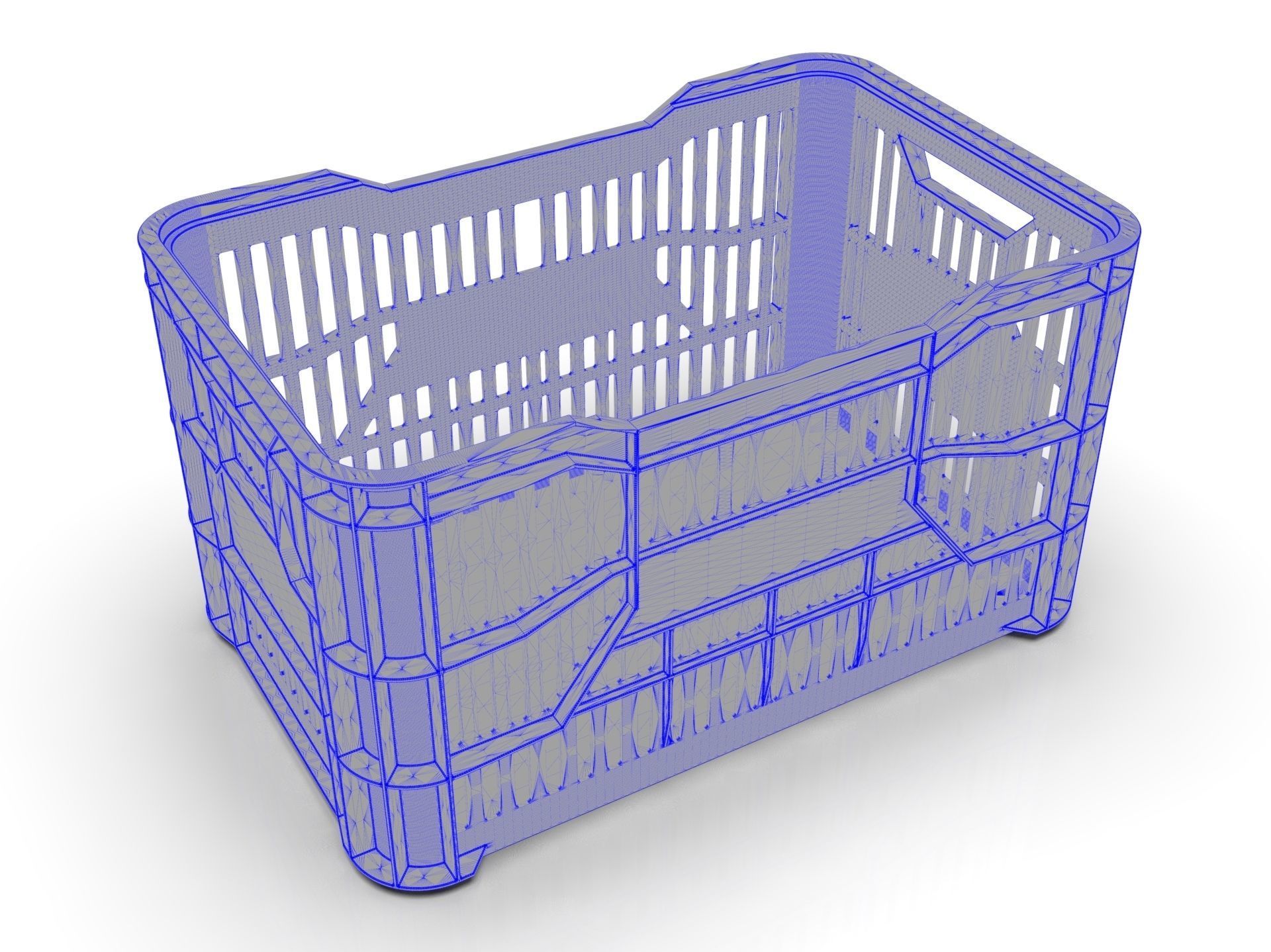 Plastic Crate 3D model_7
