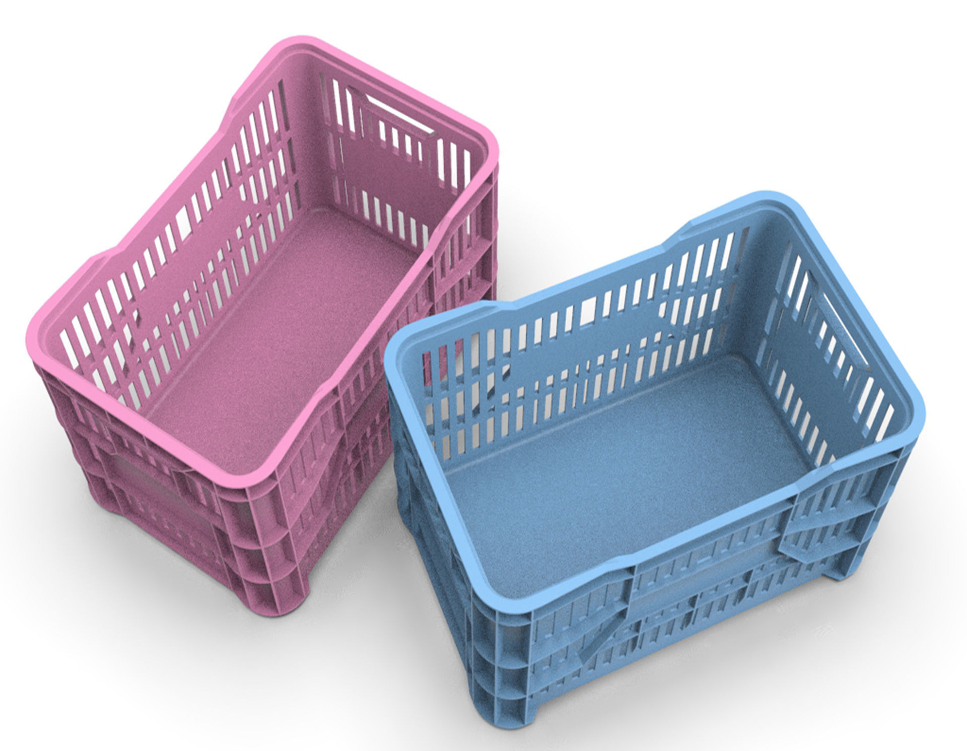 Plastic Crate 3D model_6