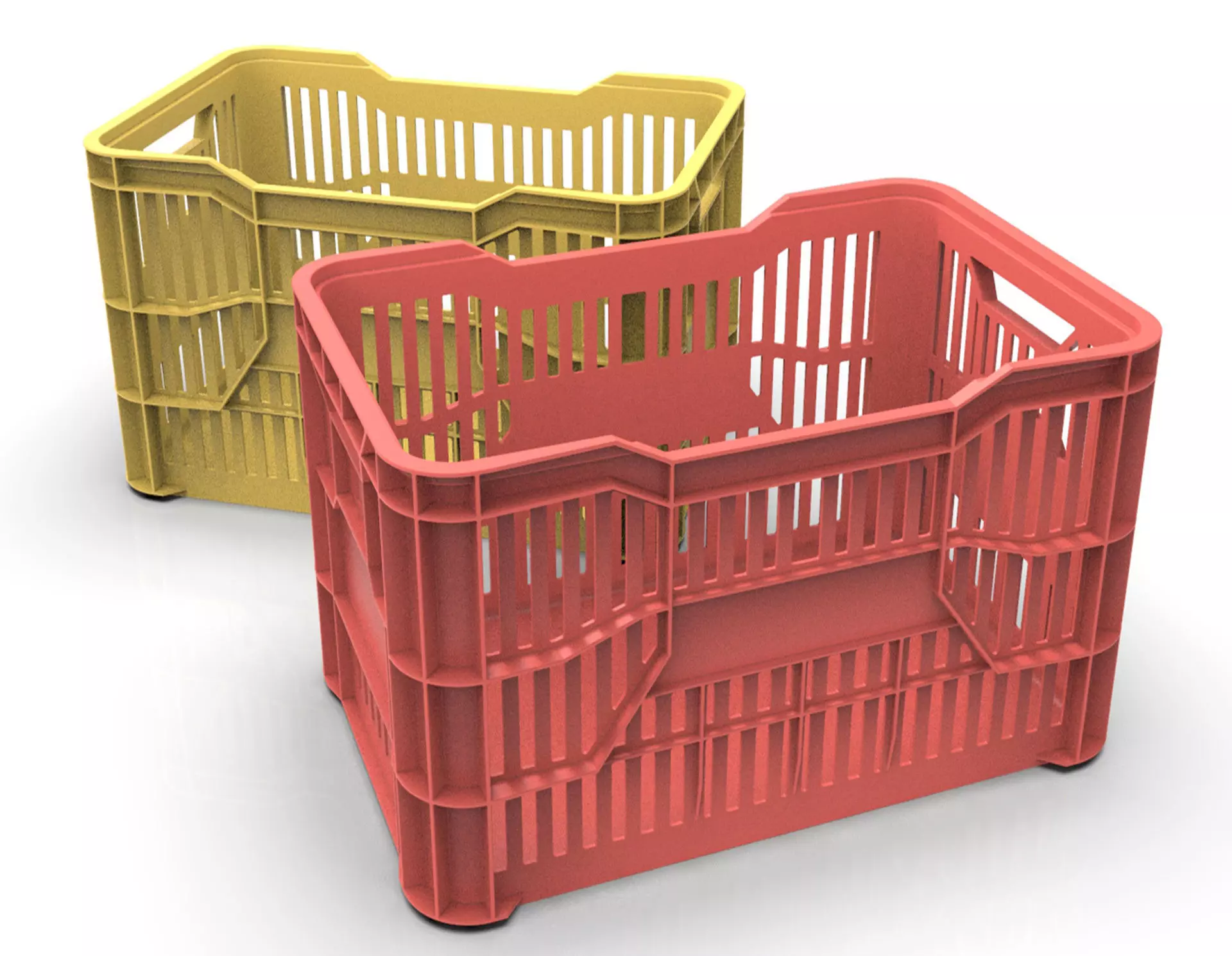 Plastic Crate 3D model_0