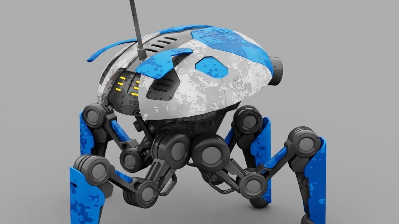 SPY ROBOT  CELL  Rigged Character 3D model_19