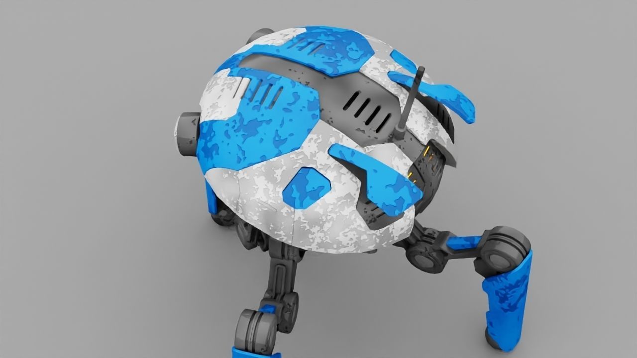 SPY ROBOT  CELL  Rigged Character 3D model_17