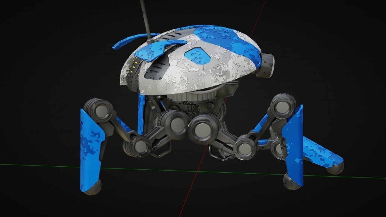 SPY ROBOT  CELL  Rigged Character 3D model_31