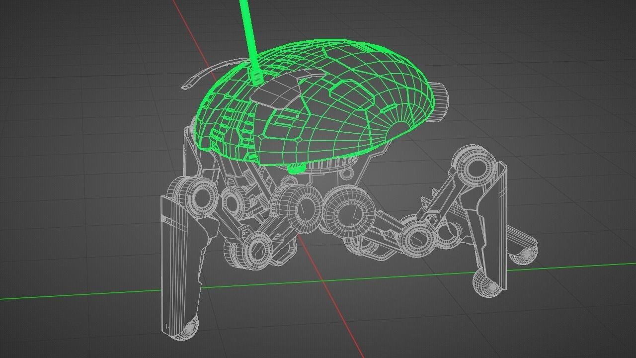 SPY ROBOT  CELL  Rigged Character 3D model_35