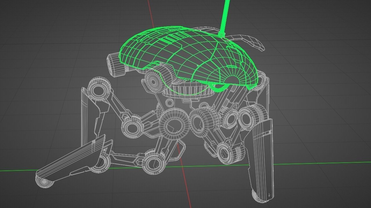 SPY ROBOT  CELL  Rigged Character 3D model_33