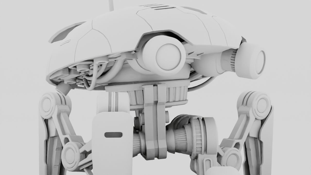 SPY ROBOT  CELL  Rigged Character 3D model_37