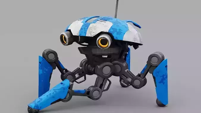 SPY ROBOT  CELL  Rigged Character 3D model