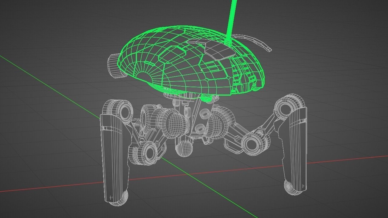 SPY ROBOT  CELL  Rigged Character 3D model_34