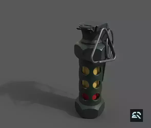 M84 Stun Grenade low poly game art Low-poly 3D model
