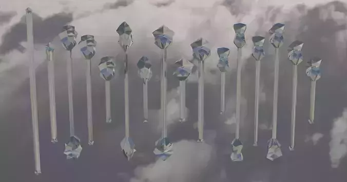 Futuristic Cubic Silver Hammers