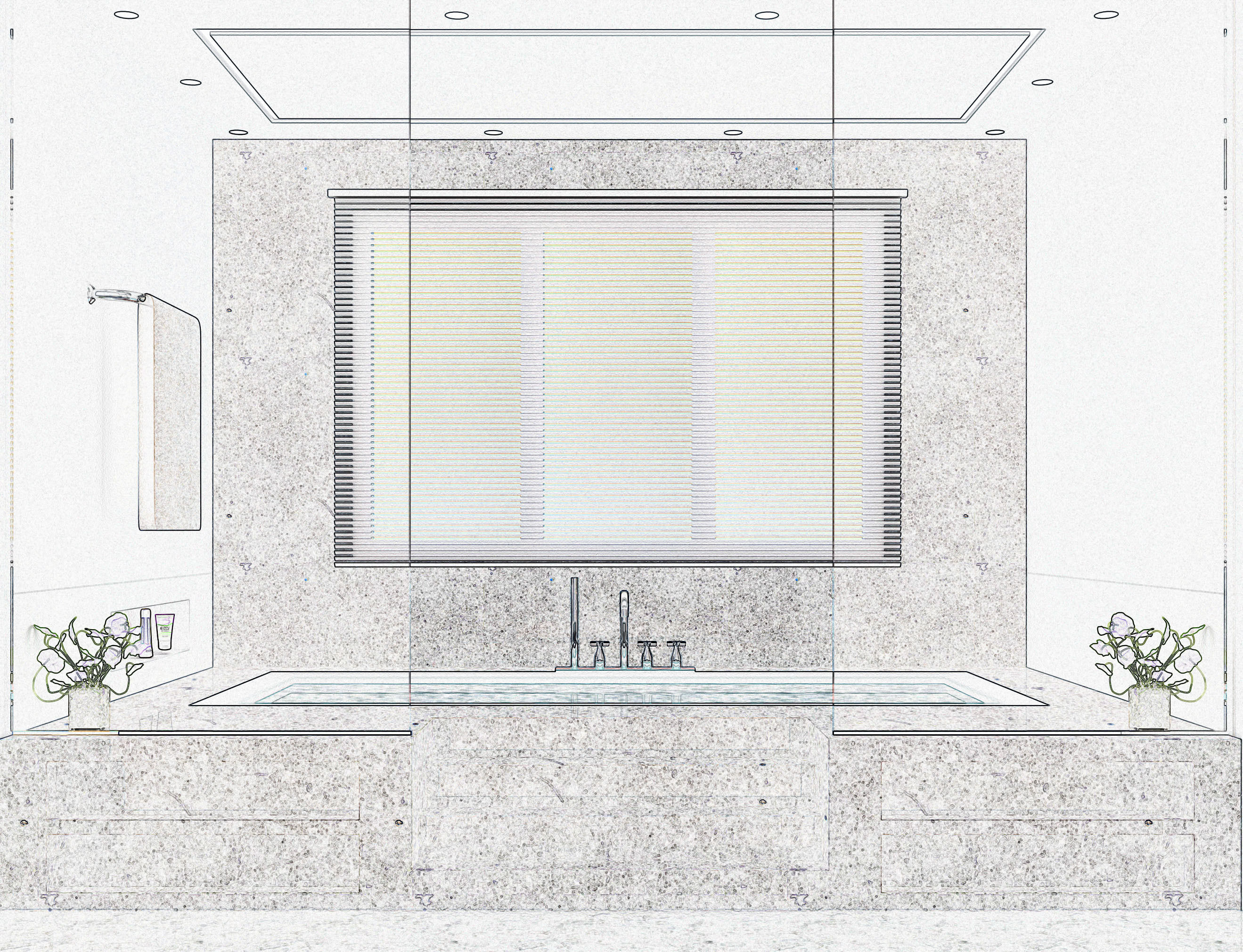 Bathtub Design Low-poly 3D model_2