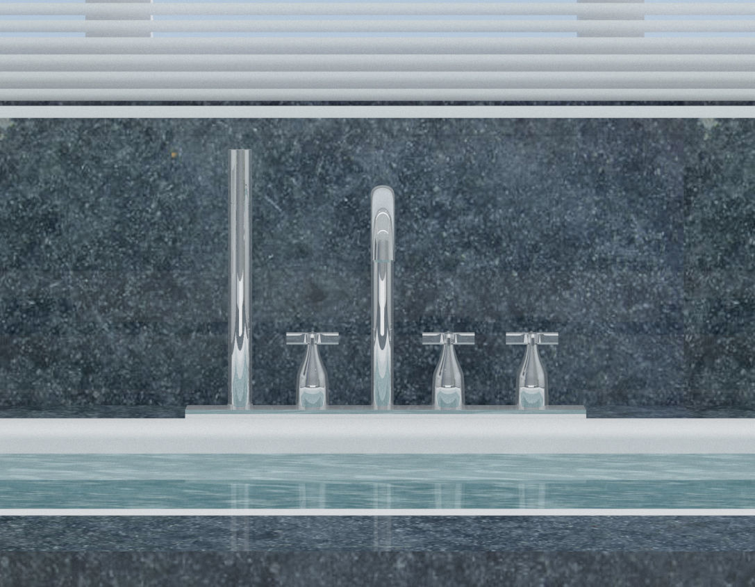 Bathtub Design Low-poly 3D model_1