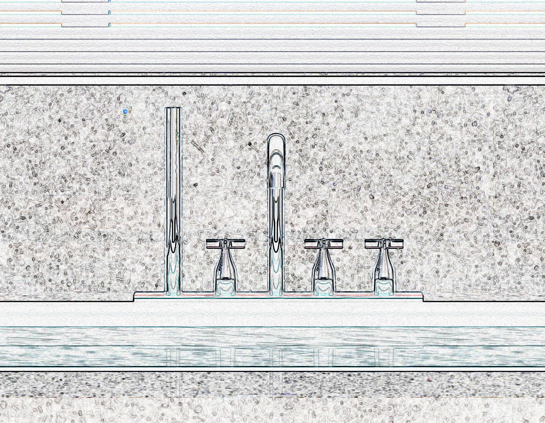 Bathtub Design Low-poly 3D model_3