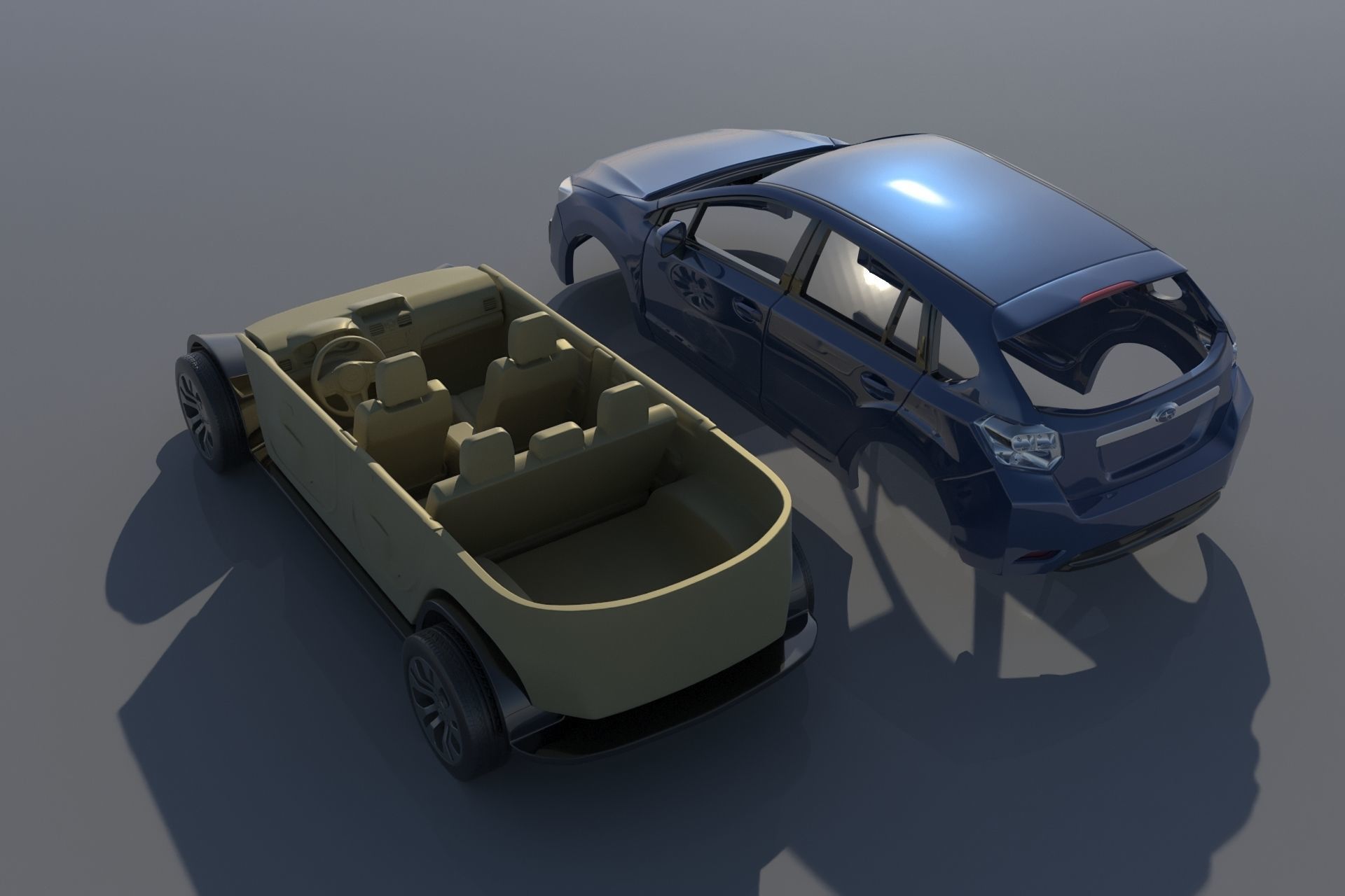 Subaru Impreza 2013 Hatchback  3D print model_11