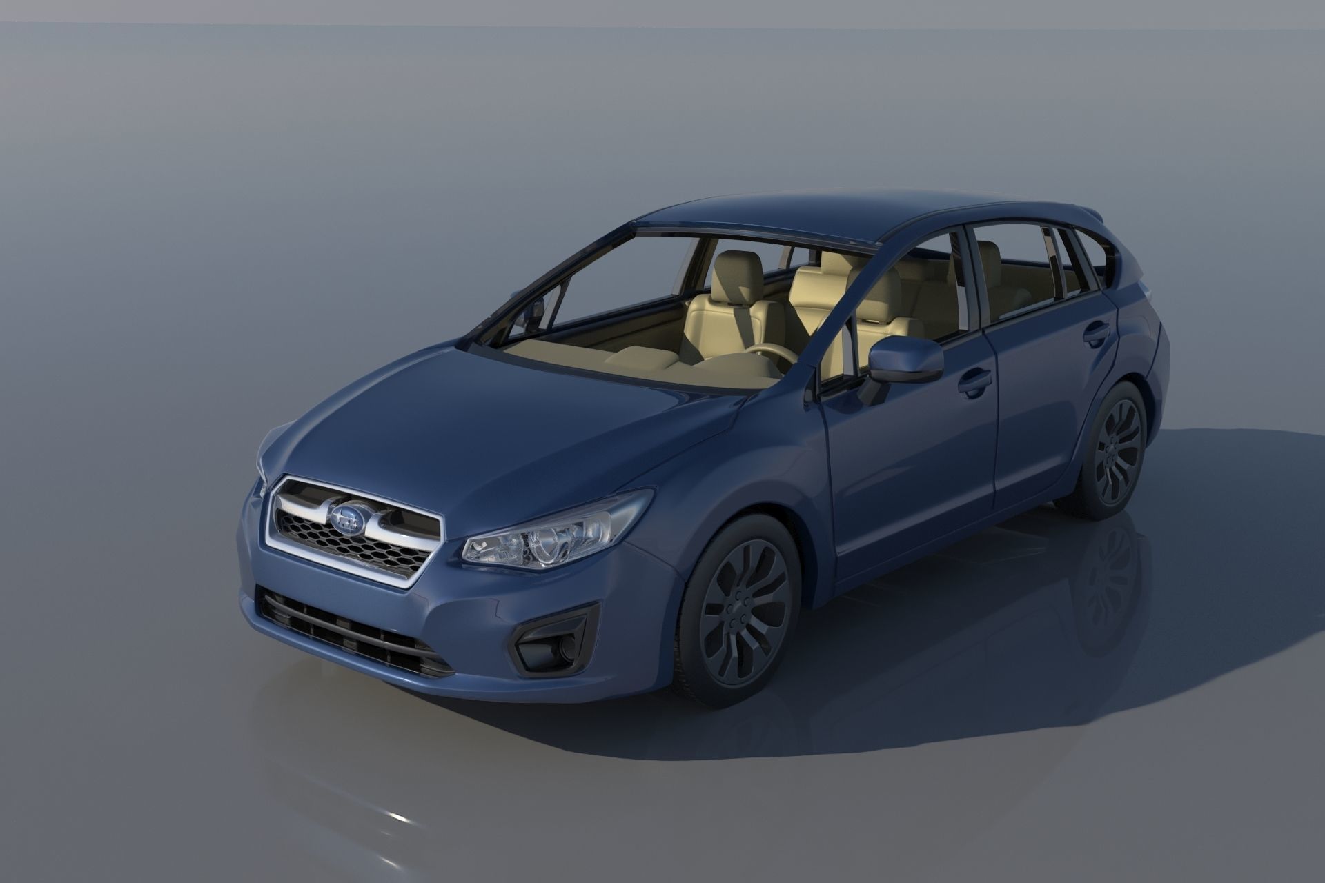Subaru Impreza 2013 Hatchback  3D print model_8