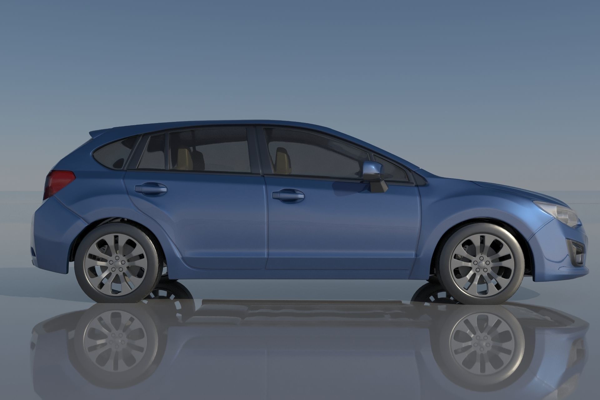 Subaru Impreza 2013 Hatchback  3D print model_5